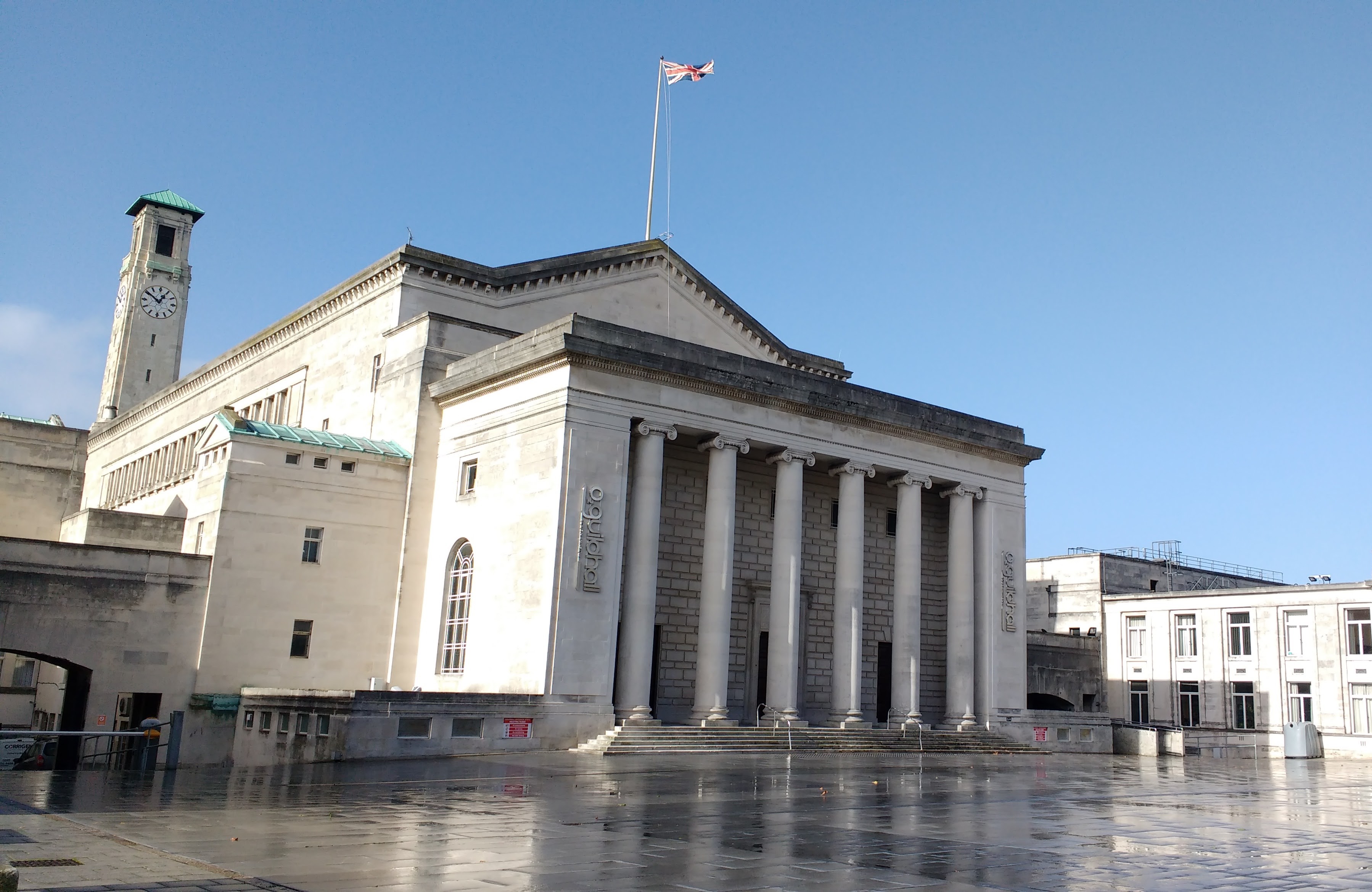 The Guidhall all shiny and fresh after the rain shower